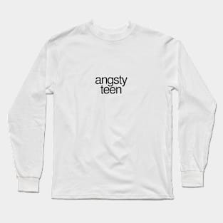 Angsty Teen Simple Black Design Long Sleeve T-Shirt